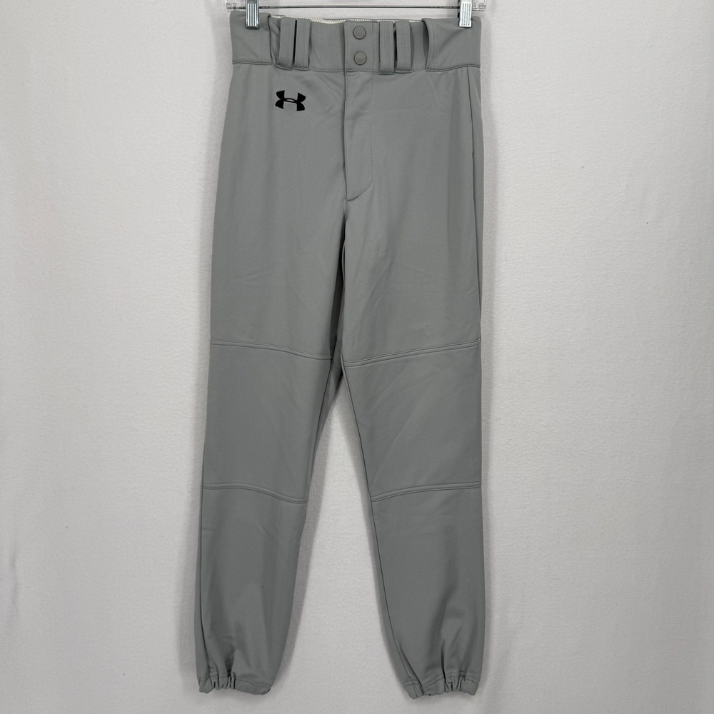 Under Armour Baseball Pants Mens Small Grey Performance Athletic 1000218